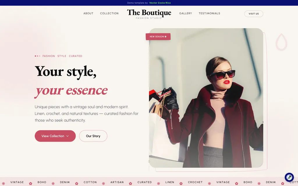 Plantilla Marca de Moda — vista previa en vivo